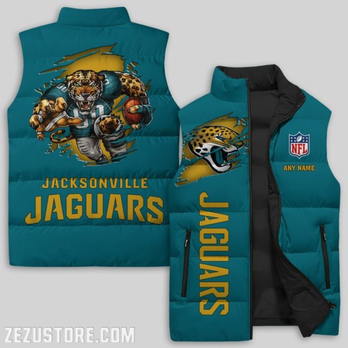 Jacksonville Jaguars NFL Sleeveless Down Jacket Sleeveless Vest