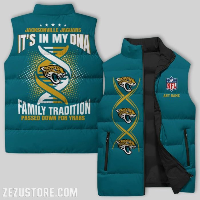 Jacksonville Jaguars NFL Sleeveless Down Jacket Sleeveless Vest