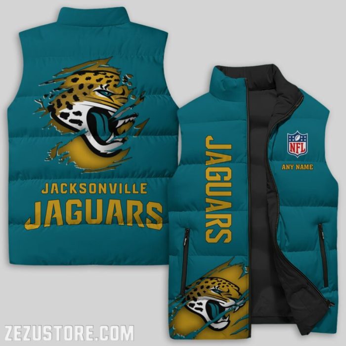 Jacksonville Jaguars NFL Sleeveless Down Jacket Sleeveless Vest