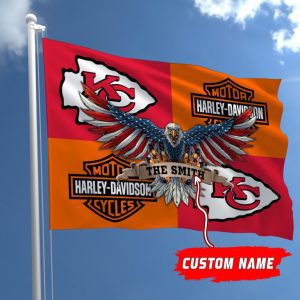 Kansas City Chiefs NFL Harley Davidson Fly Flag Outdoor Flag FI471