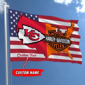 Kansas City Chiefs NFL Harley Davidson Fly Flag Outdoor Flag FI472