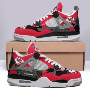 Kansas City Chiefs NFL Premium Jordan 4 Sneaker Personalized Name Shoes JD4595