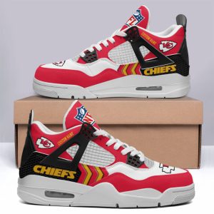 Kansas City Chiefs NFL Premium Jordan 4 Sneaker Personalized Name Shoes JD4627
