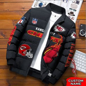 Kansas City Chiefs NFL Premium Puffer Down Jacket Personalized Name