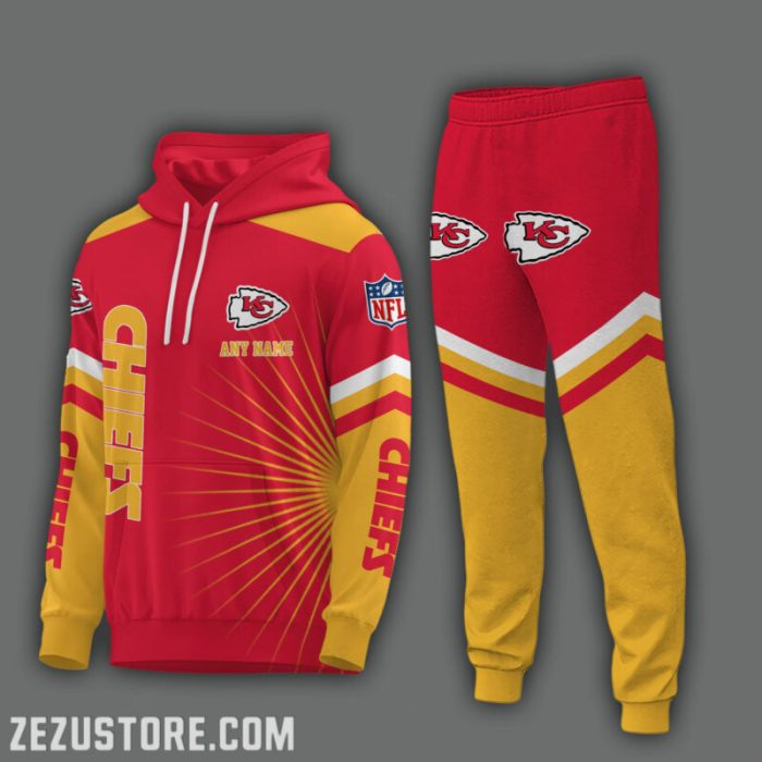 Kansas City Chiefs NFL Premium Sport 3D Hoodie & Jogger Personalized Name CHJ1553