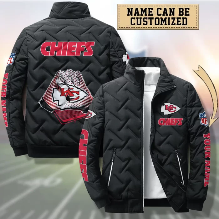 Kansas City Chiefs Padded Jacket Stand Collar Coats