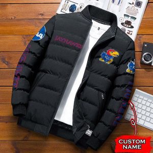 Kansas Jayhawks NCAA Premium Puffer Down Jacket Personalized Name