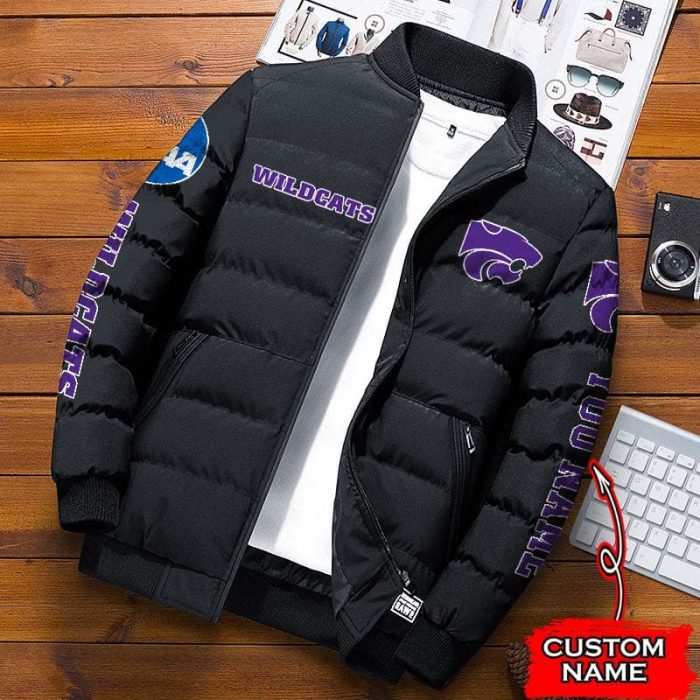 Kansas State Wildcats NCAA Premium Puffer Down Jacket Personalized Name