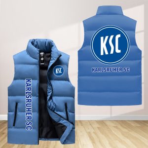 Karlsruher Sc Sleeveless Down Jacket Sleeveless Vest