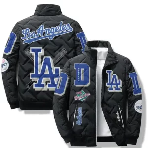 LA Dodgers Padded Jacket Stand Collar Coats