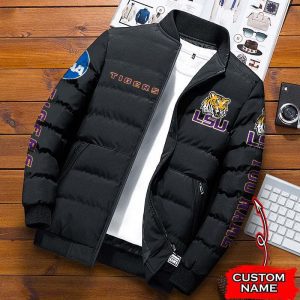 LSU Tigers NCAA Premium Puffer Down Jacket Personalized Name