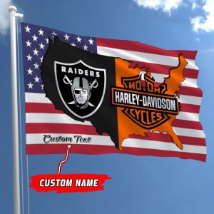Las Vegas Raiders NFL Harley Davidson Fly Flag Outdoor Flag FI474