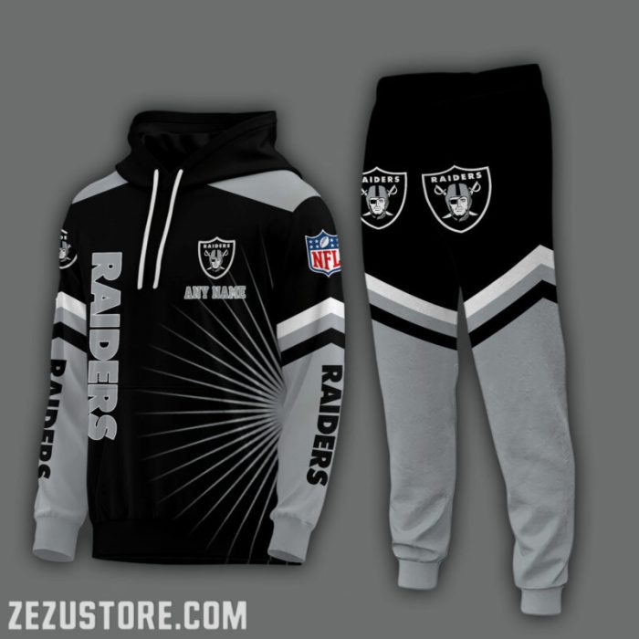 Las Vegas Raiders NFL Premium Sport 3D Hoodie & Jogger Personalized Name CHJ1554