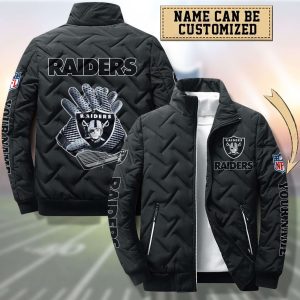 Las Vegas Raiders Padded Jacket Stand Collar Coats