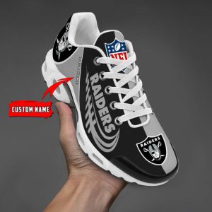 Las Vegas Raiders Personalized NFL Half Color Air Max Plus TN Shoes TN1307