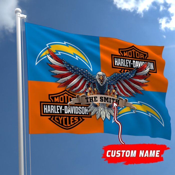 Los Angeles Chargers NFL Harley Davidson Fly Flag Outdoor Flag FI475