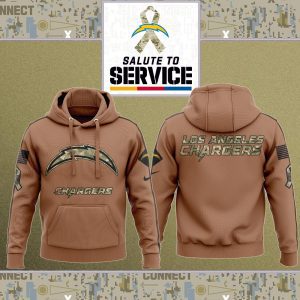 Los Angeles Chargers NFL Salute To Service 2023 Veteran New Logo 3D Hoodie HSL1082