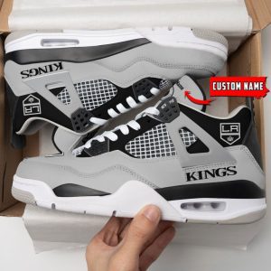Los Angeles Kings NHL Premium Jordan 4 Sneaker Personalized Name Shoes JD4657