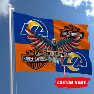 Los Angeles Rams NFL Harley Davidson Fly Flag Outdoor Flag FI477