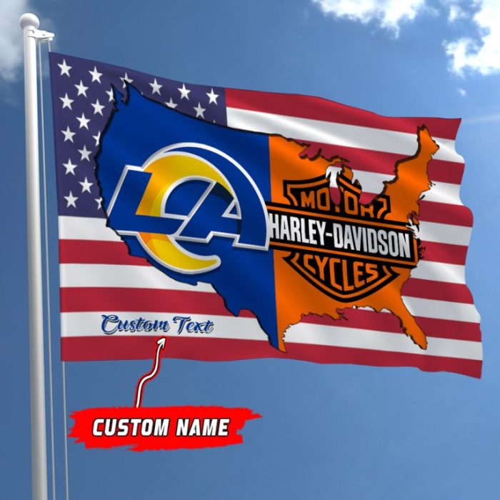 Los Angeles Rams NFL Harley Davidson Fly Flag Outdoor Flag FI478