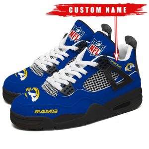 Los Angeles Rams NFL Premium Jordan 4 Sneaker Personalized Name Shoes JD4745