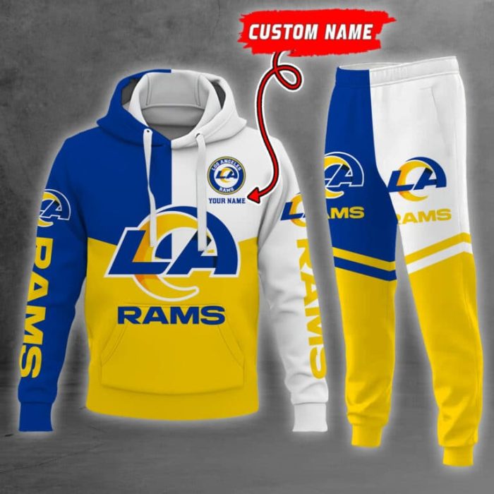 Los Angeles Rams NFL Premium Sport 3D Hoodie & Jogger Personalized Name CHJ1341