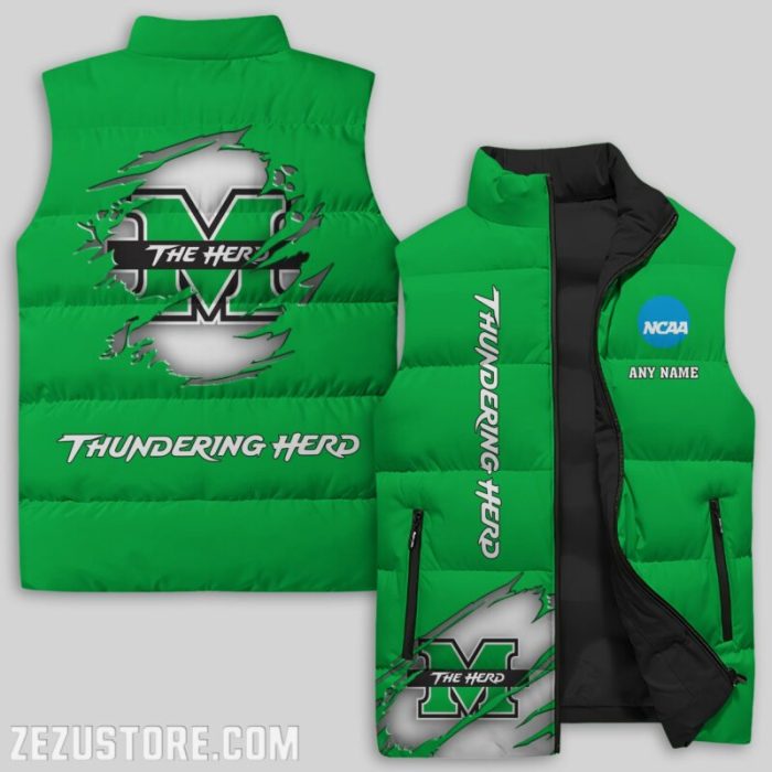 Marshall Thundering Herd NCAA Sleeveless Down Jacket Sleeveless Vest