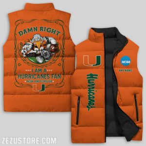Miami Hurricanes NCAA Sleeveless Down Jacket Sleeveless Vest