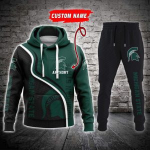 Michigan State Spartans NCAA Premium Sport 3D Hoodie & Jogger Personalized Name CHJ1133