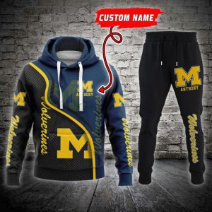 Michigan Wolverines NCAA Premium Sport 3D Hoodie & Jogger Personalized Name CHJ1063