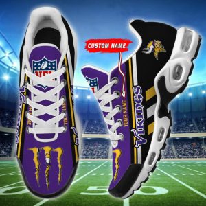 Minnesota Vikings Custom Name NFL Air Max Plus TN Monster Shoes TN1077