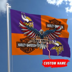 Minnesota Vikings NFL Harley Davidson Fly Flag Outdoor Flag FI481