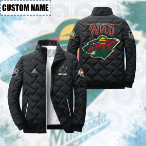 Minnesota Wild Padded Jacket Stand Collar Coats