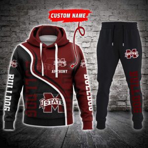 Mississippi State Bulldogs NCAA Premium Sport 3D Hoodie & Jogger Personalized Name CHJ1135