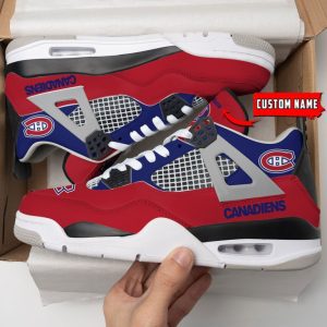 Montreal Canadiens NHL Premium Jordan 4 Sneaker Personalized Name Shoes JD4659