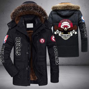 NBA Chicago Bulls Parka Jacket Fleece Coat Winter PJF1051