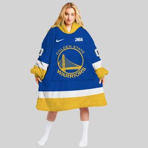NBA Golden State Warriors Personalized Oodie Blanket Hoodie Wearable Blanket Snuggie Hoodie