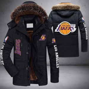 NBA Los Angeles Lakers Parka Jacket Fleece Coat Winter PJF1054