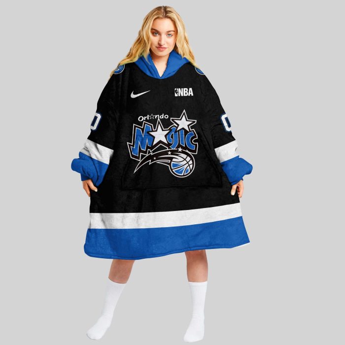 NBA Orlando Magic Personalized Oodie Blanket Hoodie Wearable Blanket Snuggie Hoodie