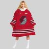 NBA Portland Trail Blazers Personalized Oodie Blanket Hoodie Wearable Blanket Snuggie Hoodie