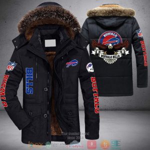NFL Buffalo Bills Logo Eagle 3D Parka Jacket Fleece Coat Winter PJF1078