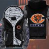 NFL Chicago Bears Logos Parka Jacket Fleece Coat Winter PJF1091