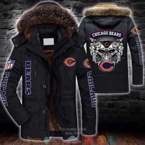 NFL Chicago Bears Parka Jacket Fleece Coat Winter PJF1093