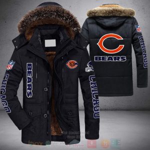 NFL Chicago Bears Parka Jacket Fleece Coat Winter PJF1094