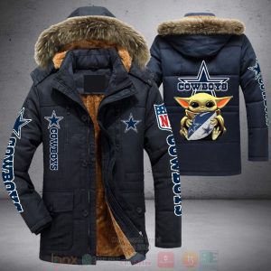 NFL Dallas Cowboys Baby Yoda Parka Jacket Fleece Coat Winter PJF1105
