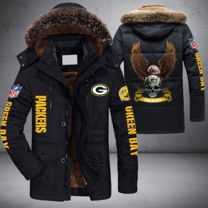 NFL Green Bay Packers Eagle Parka Jacket Fleece Coat Winter PJF1118