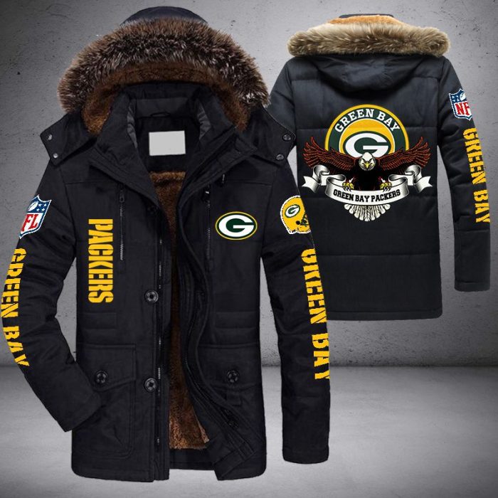 NFL Green Bay Packers Parka Jacket Fleece Coat Winter PJF1120