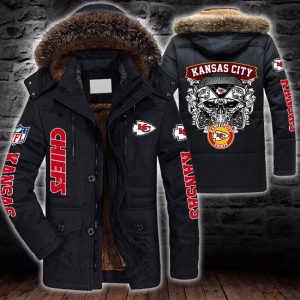 NFL Kansas City Chiefs Parka Jacket Fleece Coat Winter PJF1140