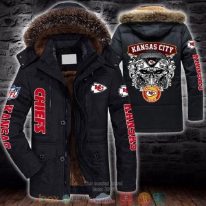 NFL Kansas City Chiefs Parka Jacket Fleece Coat Winter PJF1141