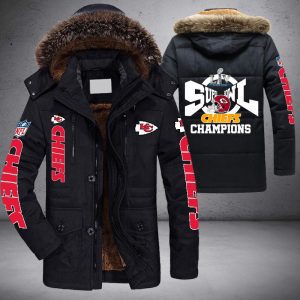NFL Kansas City Chiefs Super Bowl LIV Champions Parka Jacket Fleece Coat Winter PJF1151
